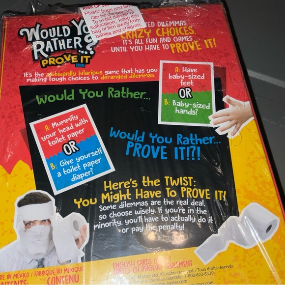 Would You Rather? Prove It Game By Spin Master Ages 8+ New Sealed 3-6 Players - Picture 5 of 16